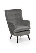 Кресло мягкое HALMAR RAVEL серый/черный фото thumb №1