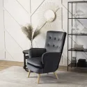 Кресло мягкое бархатное MEBEL ELITE SANTOS Velvet, Серый фото thumb №3