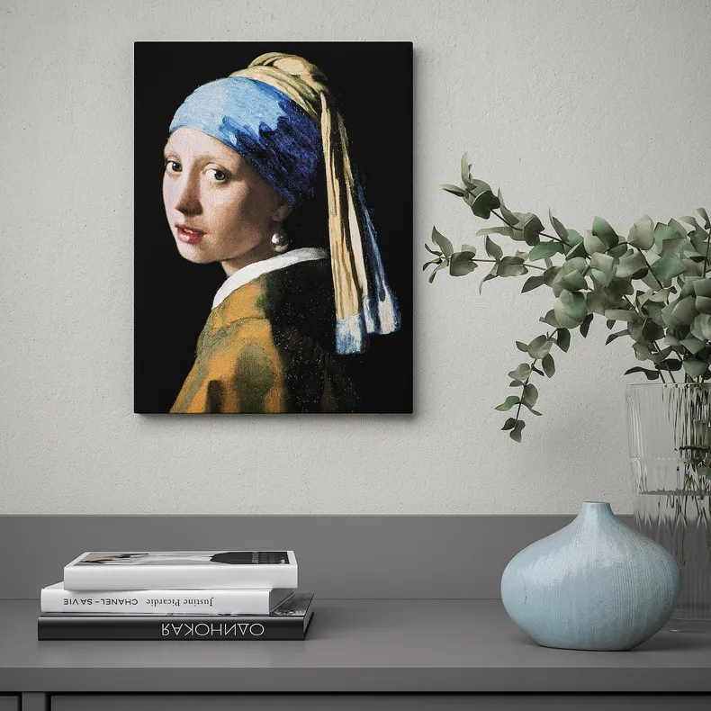 IKEA PJÄTTERYD ПЙЕТТЕРЮД, картина, дівчинка з перлиною, 2, 30x40 см 205.789.10 фото №2