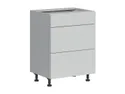 BRW Кухонный базовый шкаф Top Line 60 см с ящиками светло-серый матовый, греноловый серый/светло-серый матовый TV_D3S_60/82_2SMB/SMB-SZG/BRW0014 фото thumb №2