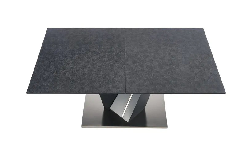 Обідній стіл розкладний HALMAR SALVADOR 160-200x90 см, стільниця - темно-сірий, ніжки - темно-сірі фото №13