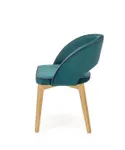 Кухонный стул бархатный HALMAR MARINO Velvet, темно-зеленый MONOLITH 37 / дуб медовый фото thumb №3