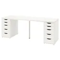 IKEA LAGKAPTEN ЛАГКАПТЕН / ALEX АЛЕКС, письмовий стіл, білий, 200x60 см 594.176.19 фото thumb №1