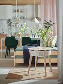 IKEA STARKVIND СТАРКВІНД, стіл з очищувачем повітря, додатковий газовий фільтр морений дубовий шпон / білий 194.442.19 фото thumb №2