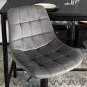 Барний стілець оксамитовий MEBEL ELITE ARCOS 2 Velvet, сірий фото thumb №3