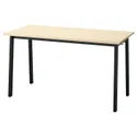 IKEA MITTZON МІТТЗОН, стіл для конференцій, okl береза/чорний, 140x68x75 см 695.329.92 фото thumb №1