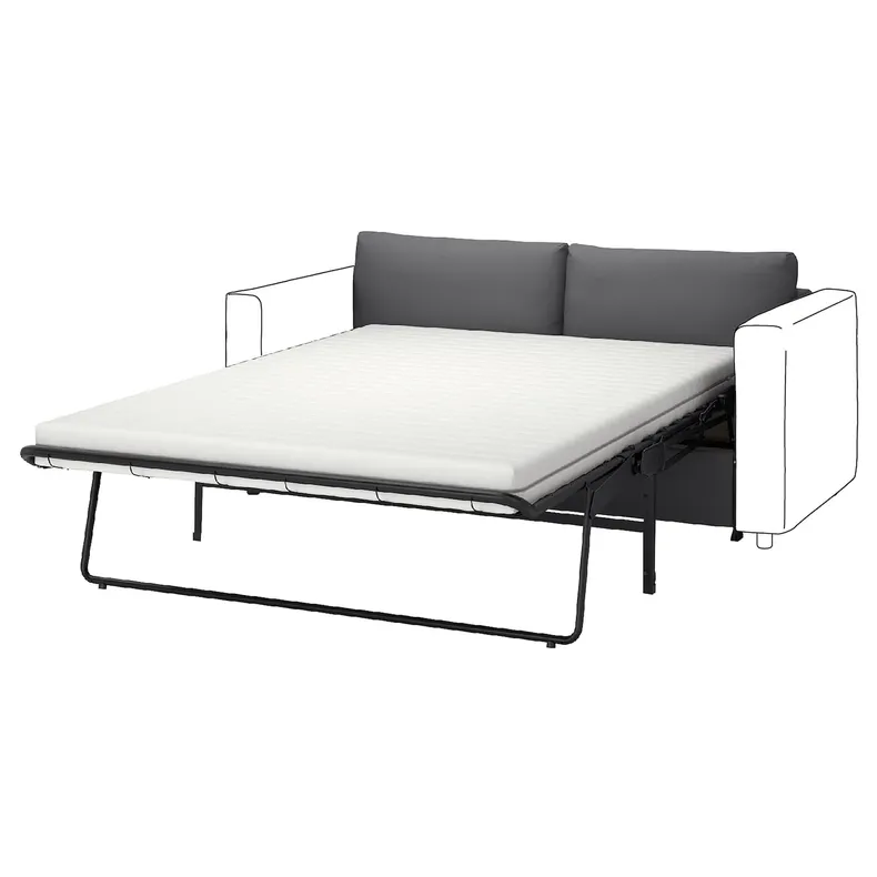IKEA VIMLE ВІМЛЕ, чохол д / секції 2-місного дивана-ліж, ХАЛЛАРП сірий 804.961.86 фото №2
