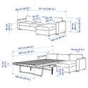 IKEA VIMLE ВИМЛЕ, 3-местный диван-кровать с козеткой, Окрашенный в средне-серый цвет 795.452.82 фото thumb №12