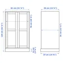 IKEA HAVSTA ХАВСТА, шафа зі склян дверцятами з цоколем, біле/прозоре скло, 81x37x134 см 095.346.54 фото thumb №3
