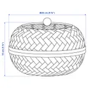 IKEA HÖKRUBBA ХЁКРУББА, корзина+крышка, бамбук, 25 см 305.818.65 фото thumb №7