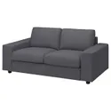 IKEA VIMLE ВИМЛЕ, чехол на 2-местный диван, с широкими подлокотниками / средне-серый цвет 594.006.09 фото thumb №2