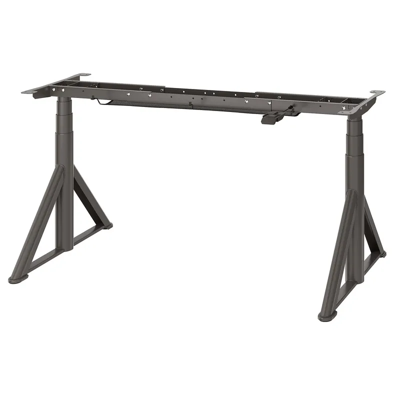 IKEA IDÅSEN ІДОСЕН, рама стола-трансформера, темно-сірий, 146x70 см 003.207.23 фото №1