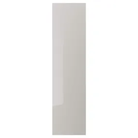 IKEA FARDAL ФАРДАЛЬ, дверцята з петлями, глянцевий/світло-сірий, 50x195 см 191.777.01 фото