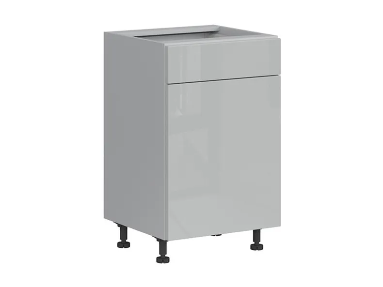 BRW Базовый шкаф Top Line для кухни 50 см правый с ящиком soft-close серый глянец, серый гранола/серый глянец TV_D1S_50/82_P/STB-SZG/SP фото №2