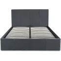 Кровать двуспальная бархатная MEBEL ELITE MELIA Velvet, 140x200 см, Темно-серый фото thumb №1