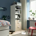 IKEA SMÅSTAD СМОСТАД / PLATSA ПЛАТСА, книжкова шафа, білий береза / з 2 шухлядами, 60x57x181 см 094.832.87 фото thumb №2