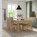 IKEA EKEDALEN ЭКЕДАЛЕН / EKEDALEN ЭКЕДАЛЕН, стол и 6 стульев, дуб имит. дуб / Оррста светло-серый, 180 / 240 см 794.881.11 фото thumb №2