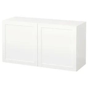 IKEA BESTÅ БЕСТО, комбинация настенных шкафов, белый / Ханвикен белый, 120x42x64 см 694.407.99 фото
