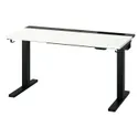 IKEA MITTZON МІТТЗОН, стіл регульований, електричний білий / чорний, 120x60 см 095.261.16 фото thumb №2