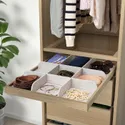 IKEA KOMPLEMENT КОМПЛИМЕНТ, выдвижная полка с разделителем, дуб, окрашенный в белый / светло-серый цвет, 50x58 см 493.320.17 фото thumb №2