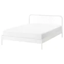 IKEA NESTTUN НЕСТТУН, каркас кровати, белый / Линдбоден, 160x200 см 594.950.23 фото thumb №1