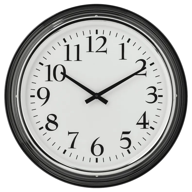 IKEA BRAVUR БРАВУР, настінний годинник, низьковольтний / чорний 605.404.73 фото №1