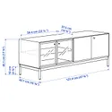 IKEA BOASTAD БУАСТАД, тумба под ТВ, чёрный / глазчатый дуб, 121x42x45 см 805.070.24 фото thumb №3