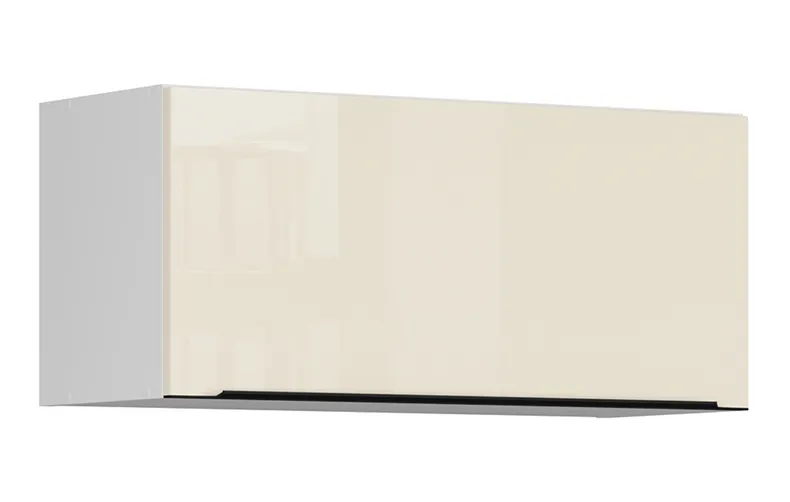 BRW Кухонный шкаф с навесным верхом Sole L6 80 см магнолия жемчуг, альпийский белый/жемчуг магнолии FM_GO_80/36_O-BAL/MAPE фото №2