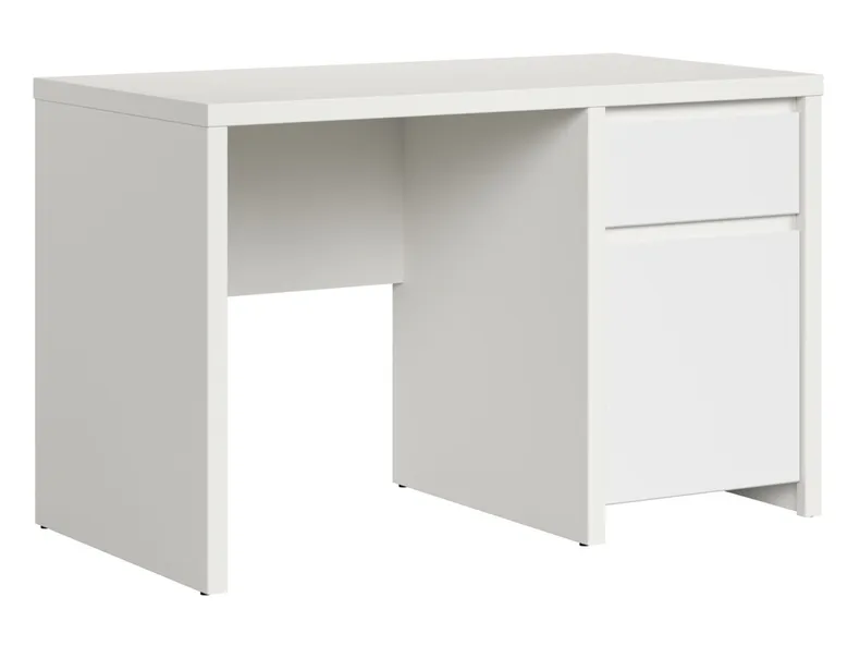 BRW Письмовий стіл BRW KASPIAN 120х65 см, білий / матовий білий BIU1D1S/120-BI/BIM фото №1