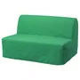 IKEA LYCKSELE HÅVET ЛИКСЕЛЕ ХОВЕТ, 2-местный диван-кровать, Вансбро ярко-зеленый 293.871.38 фото