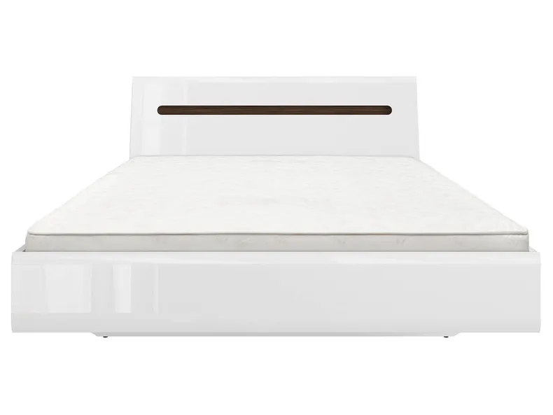 BRW Ліжко двоспальне з ламелями BRW AZTECA TRIO 160х200 см, білий/глянцевий білий LOZ/160-BI/BIP фото №5