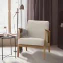 IKEA EKENÄSET ЭКЕНЭСЕТ, кресло, дуб/каштановый беж 605.068.98 фото thumb №2