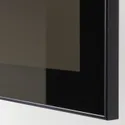 IKEA BESTÅ БЕСТО, комбинация для ТВ / стеклянные дверцы, черная бронза / глянцевое селсвикенское стекло / черное дымчатое стекло, 300x42x193 см 594.063.81 фото thumb №5