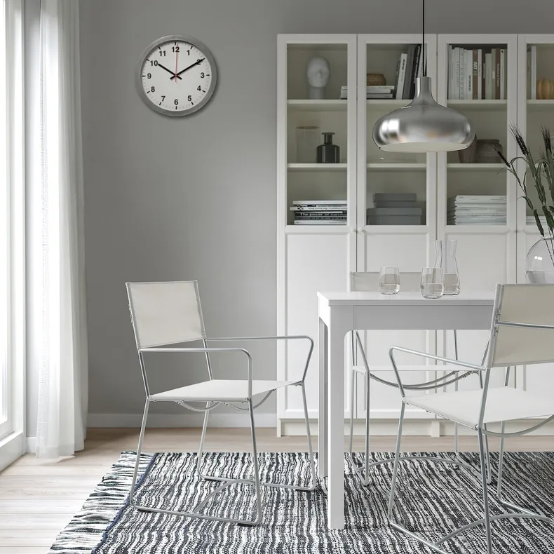 IKEA HÖGALT ХЕГАЛТ, стілець, сріблястий / дльвсборгський бежевий 505.514.24 фото №3