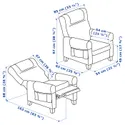 IKEA MUREN МУРЕН, крісло розкладне, РЕММАРН світло-сірий 004.385.53 фото thumb №7