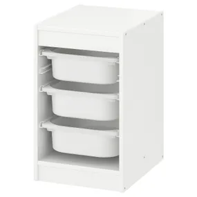 IKEA TROFAST ТРУФАСТ, комбінація для зберіган +контейнери, білий/білий, 34x44x56 см 794.804.50 фото