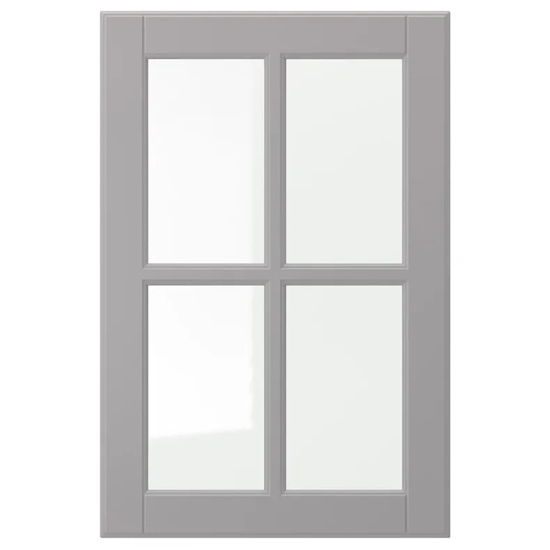 IKEA BODBYN БУДБИН, стеклянная дверь, серый, 40x60 см 904.850.45 фото №1