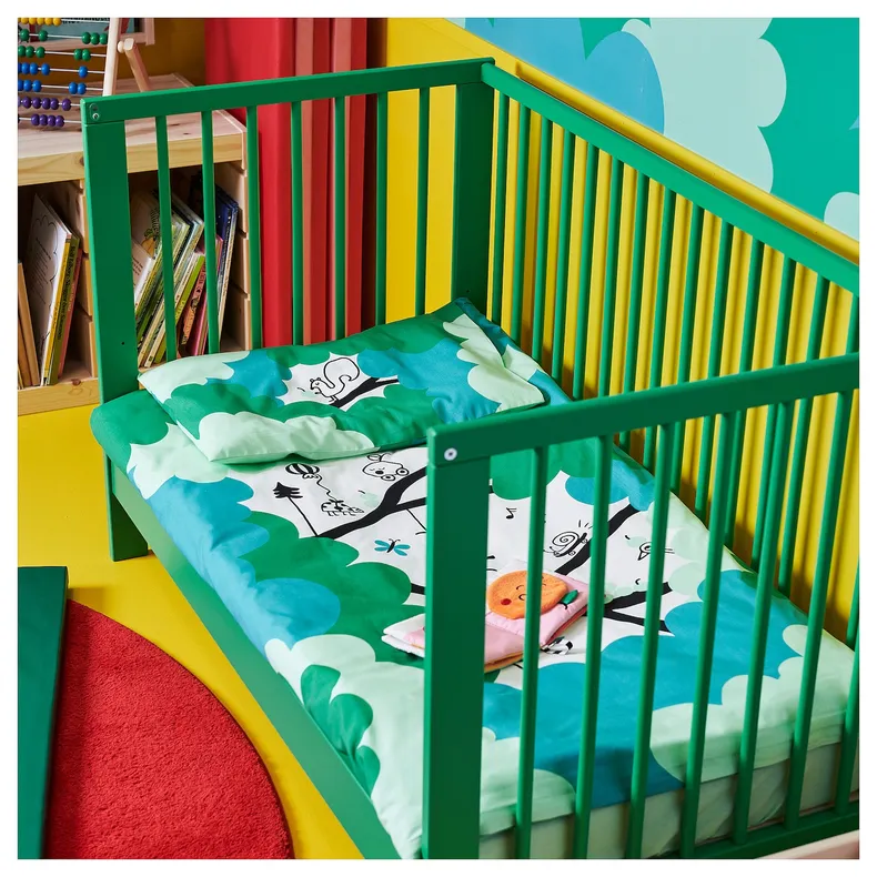 IKEA GULLIVER ГУЛЛІВЕР, ліжко для немовлят, зелений, 60x120 см 205.895.03 фото №8