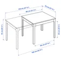 IKEA EKEDALEN ЭКЕДАЛЕН / LIDÅS ЛИДОС, стол и 2 стула, белый / белый, 80 / 120 см 595.703.81 фото thumb №5