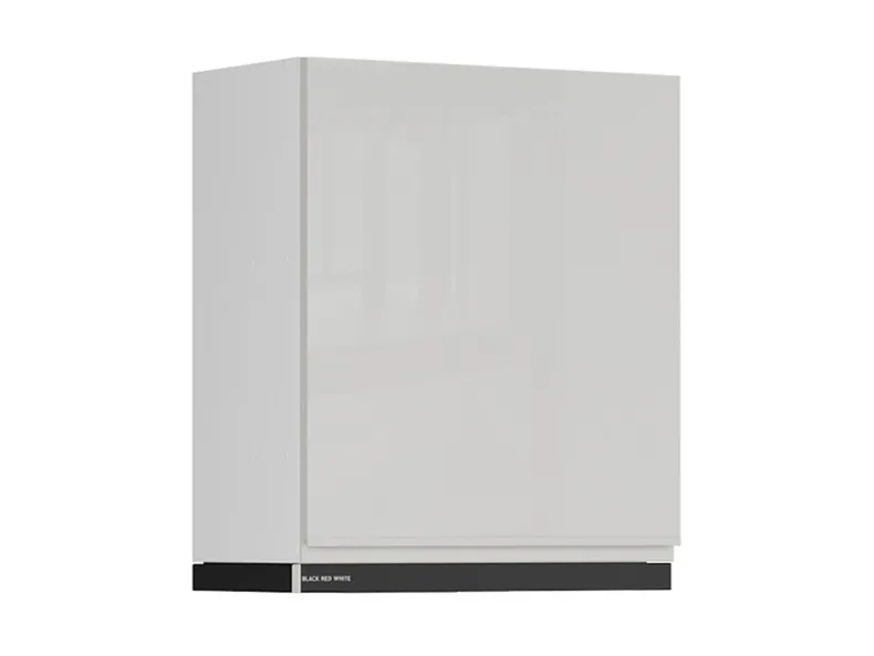 BRW Верхний кухонный шкаф Sole 60 см с вытяжкой правый светло-серый глянец, альпийский белый/светло-серый глянец FH_GOO_60/68_P_FL_BRW-BAL/XRAL7047/CA фото №2