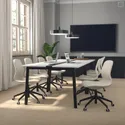 IKEA MITTZON МИТТЗОН, конференц-стол, белый / черный, 140x108x75 см 795.333.78 фото thumb №2