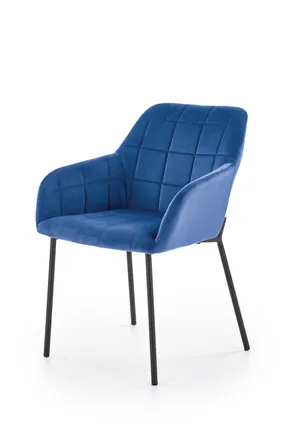 Кухонний стілець HALMAR K305 чорний/темно-синій фото