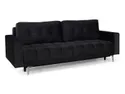 BRW Тримісний диван-ліжко Belmira з ящиком для зберігання велюр чорний, Рів'єра 100 SO3-BELMIRA-LX_3DL-GR1_BA42EC фото thumb №2