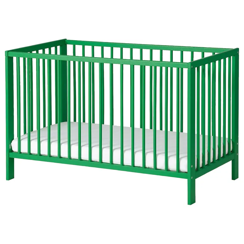 IKEA GULLIVER ГУЛЛИВЕР, кроватка детская, зеленый, 60x120 см 205.895.03 фото №1