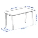 IKEA MITTZON МИТТЗОН, конференц-стол, окл береза / белый, 140x68x75 см 295.329.94 фото thumb №5