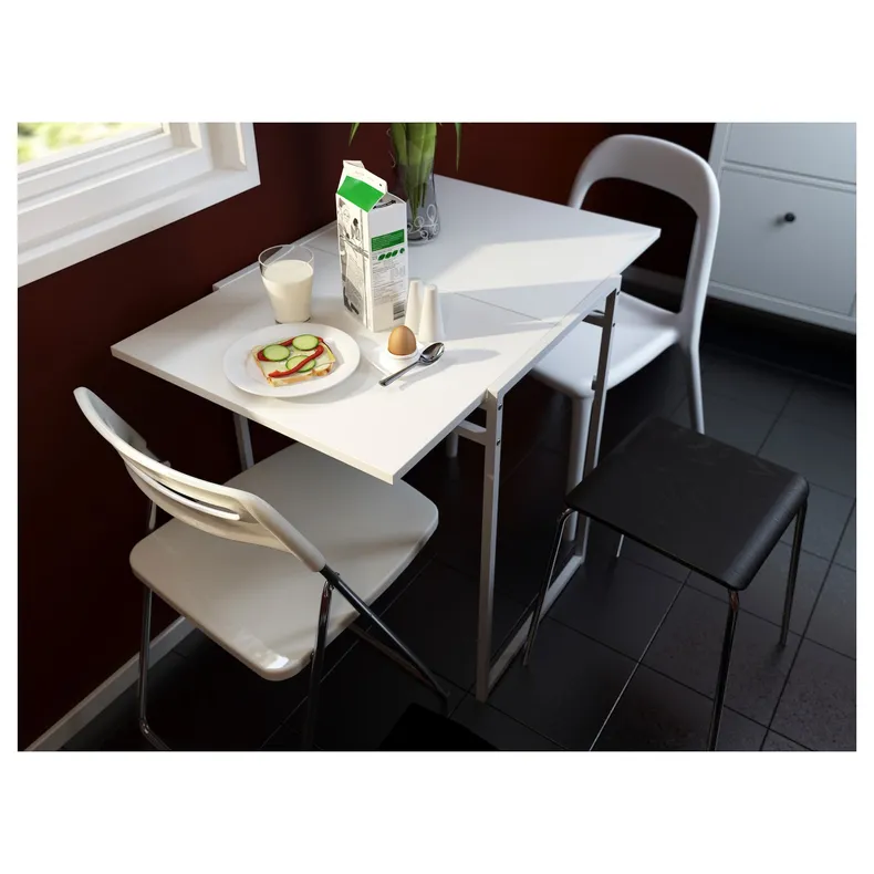 IKEA MUDDUS МОДДУС, стол с откидной полой, белый, 48 / 92x60 см 101.600.74 фото №5