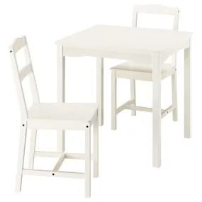 IKEA HAUGA / HAUGA, стол и 2 стула, белый/белый, 74x74 см 995.748.53 фото