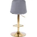 Барный стул бархатный MEBEL ELITE ARCOS Velvet, серый / золотой фото thumb №10