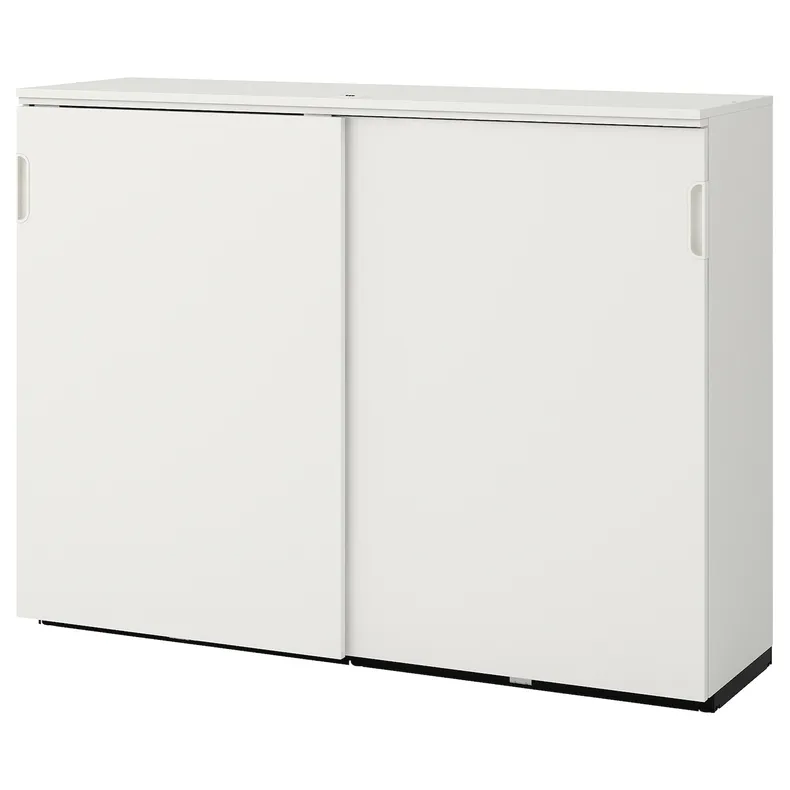 IKEA GALANT ГАЛАНТ, шафа з розсувними дверцятами, білий, 160x120 см 303.651.35 фото №1