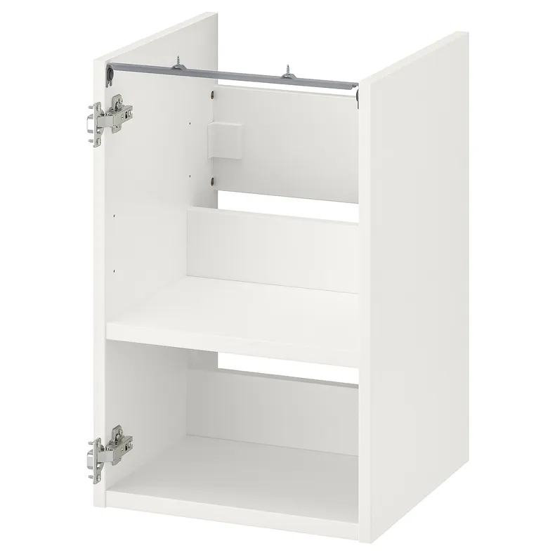 IKEA ENHET ЕНХЕТ, підлогова шафа під раковину з полиц, білий, 40x40x60 см 104.404.71 фото №1